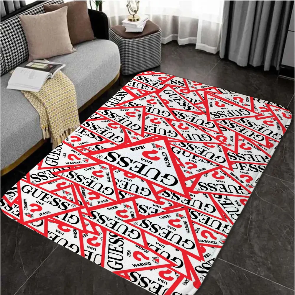 GUESS LOGO Aesthetic Carpet for Bedroom Bath Mat Kitchen Rug Living Room Mat Cute Room Decor Carpet Entrance of House Doormat