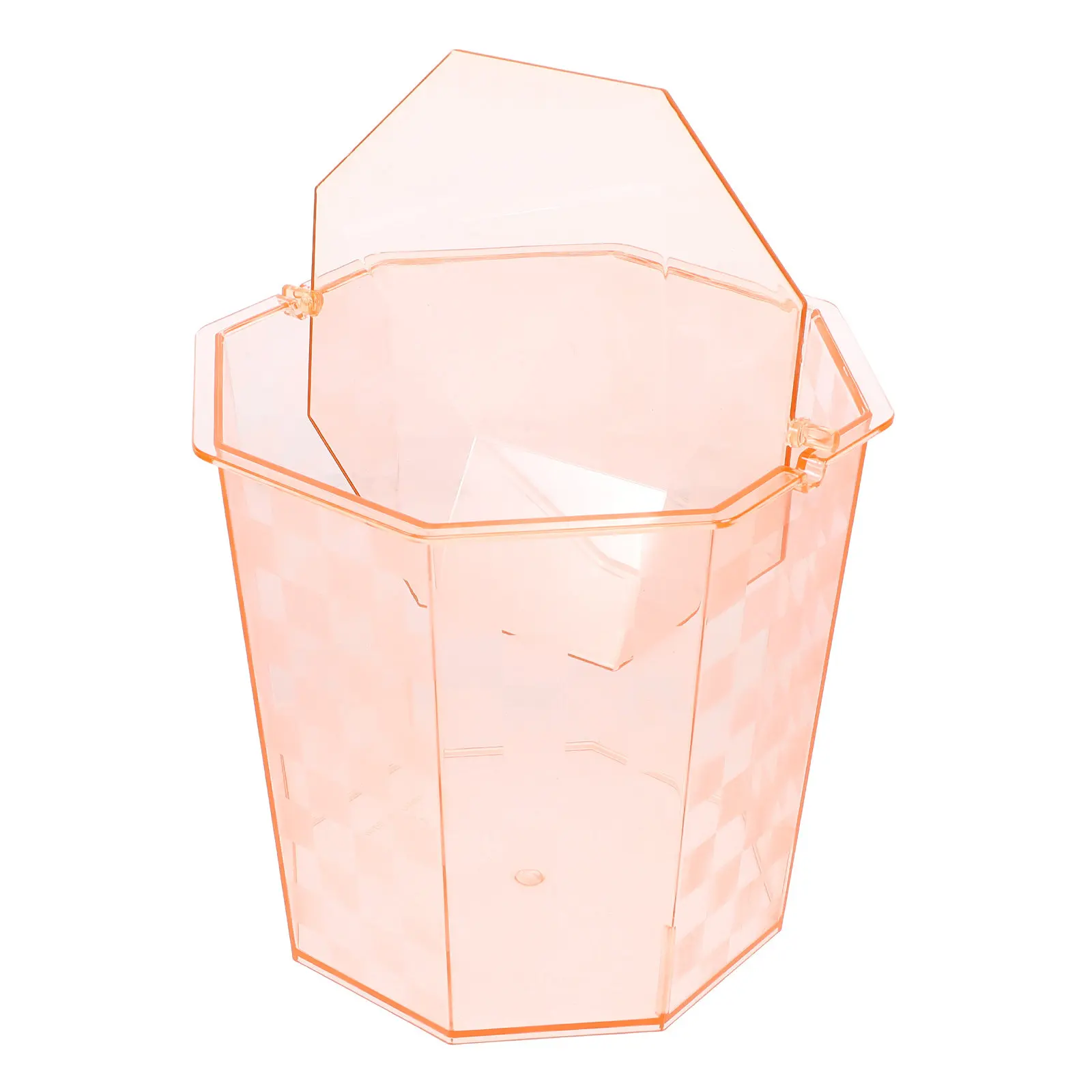 Small Trash Can with Lid Desktop Office Waste Bin Stylish Minimalist Design Odor Containing Compact Rubbish Bin for Dorm Room