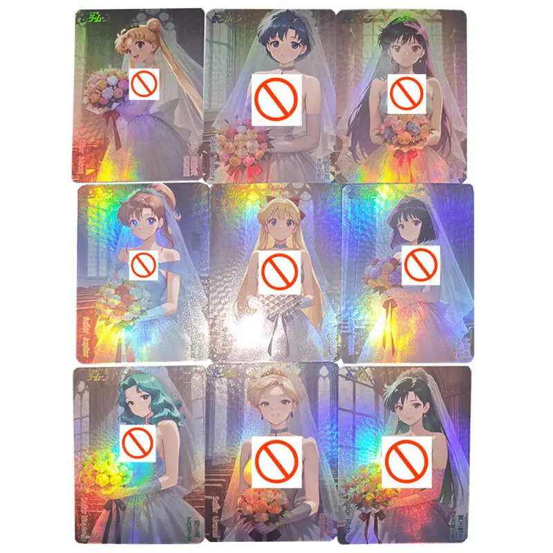 

Набор из 9 штук: Коллекционные карточки «Сейлор Мун» для самостоятельного изготовления, цветные флеш-карты, аниме-игры, коллекционные карточки, подарок, игрушка, 63*88 мм