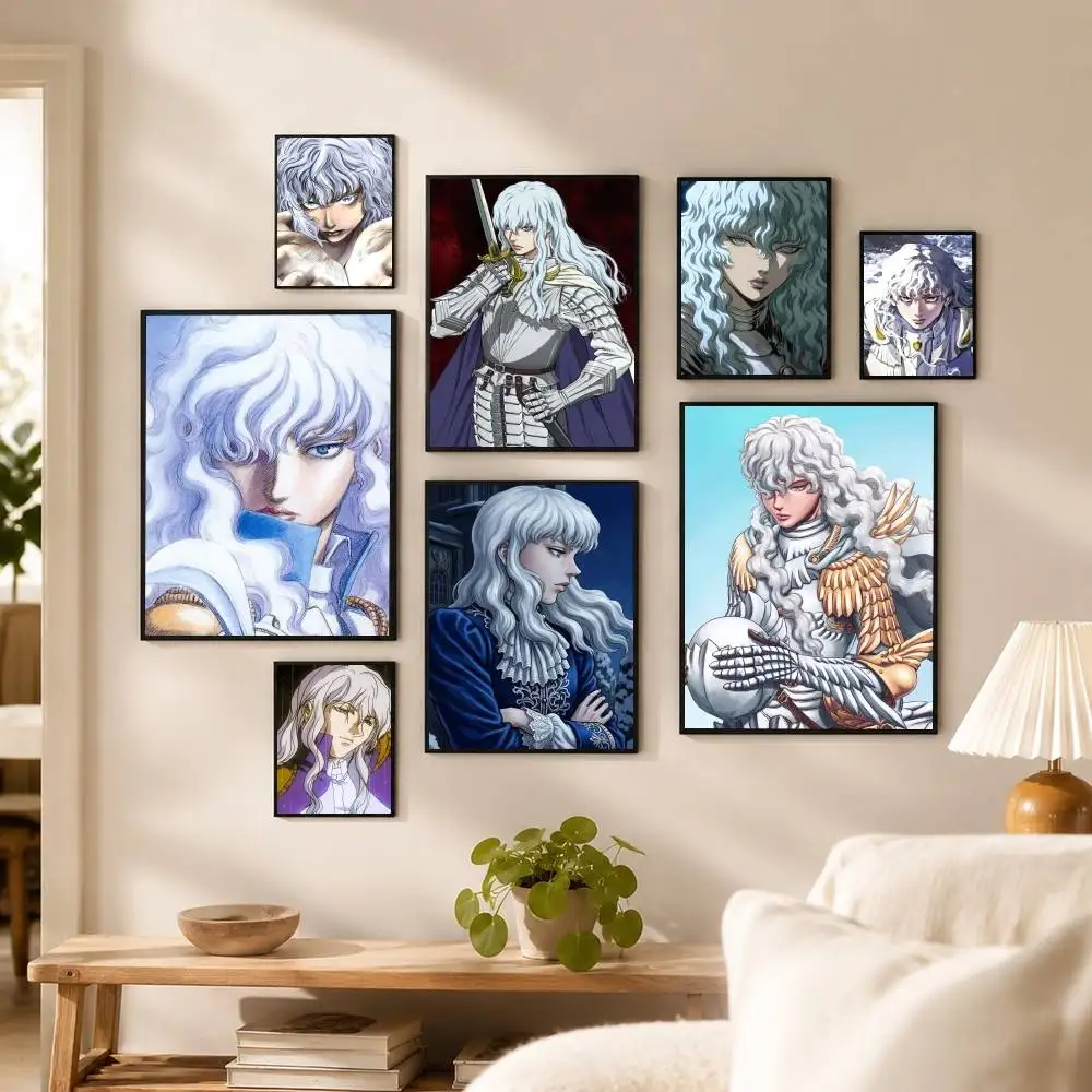 Anime Berserk Griffith  Poster High Quality Dorm Living Room Aesthetic Wall Decoration Painting Stickers Gift