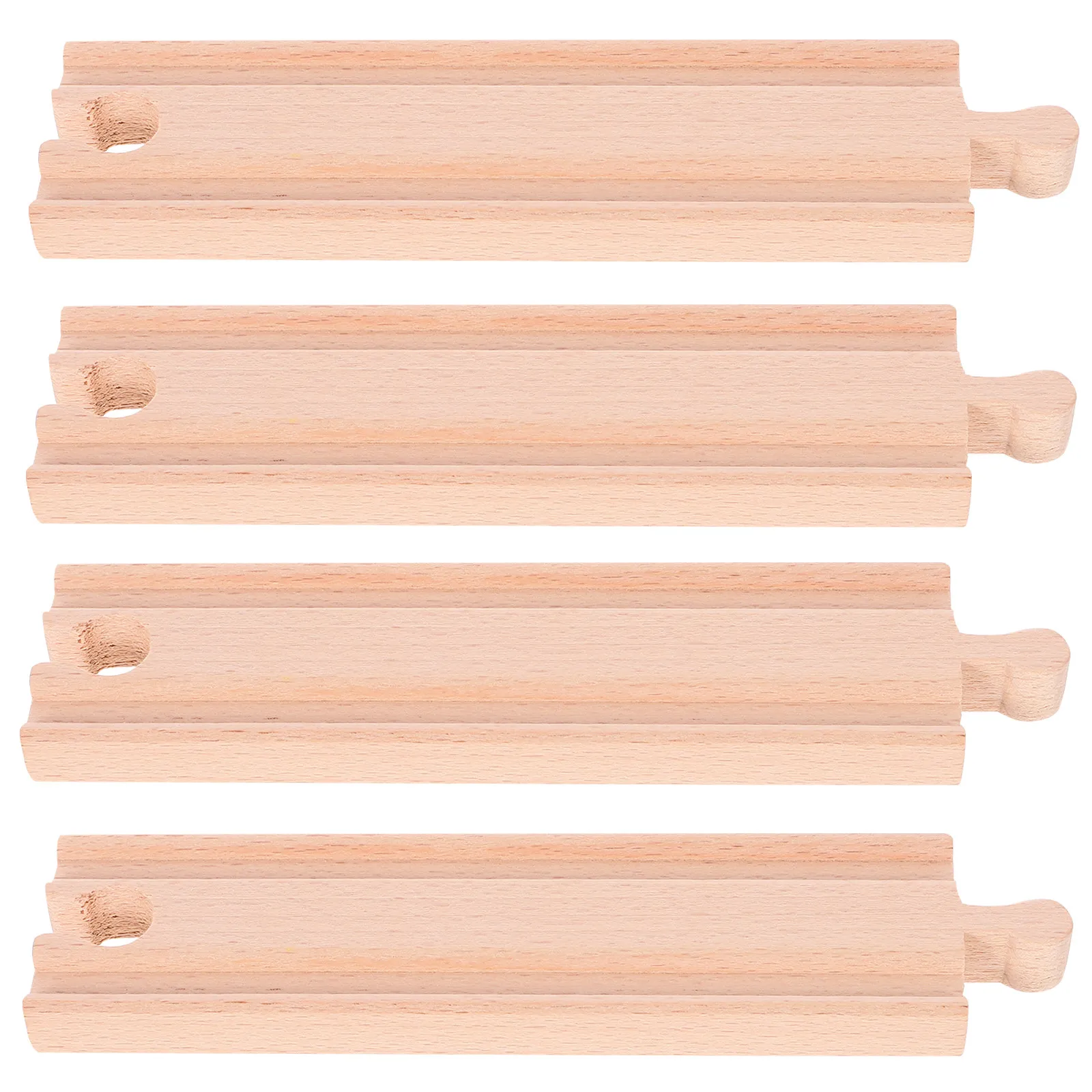 

4Pcs Wooden Train Track Accessories Educational Railway Scene DIY Play Wooden Train Track