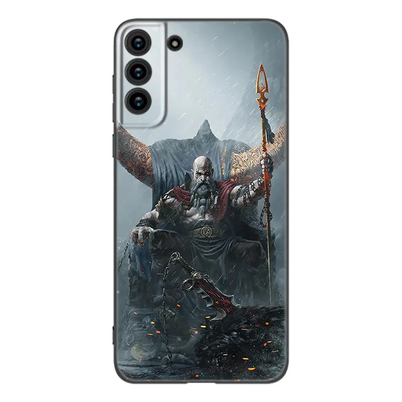 God Of War Game Black Silicone Phone Case For Samsung Galaxy S23 S21 S20 FE S24 S22 Ultra S10E S10 S9 S8 Plus