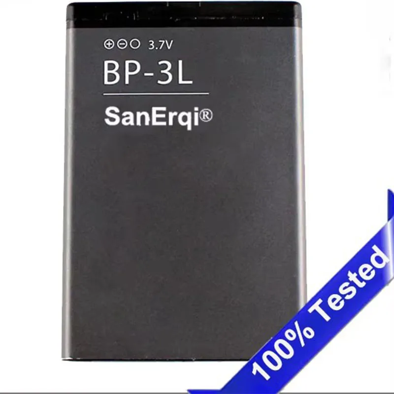 

10PCS BP-3L Battery For NOKIA Lumia 710 510 603 303 603 610 3030 BP 3L Battery 1300mAh Battery