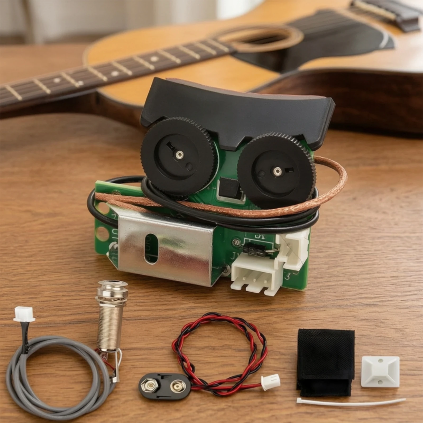 Active Endpin Preamp Pickup Onboard Guitar Pickup with Preamp Compact Concealed for Guitarists, Instrument Repair - view 4