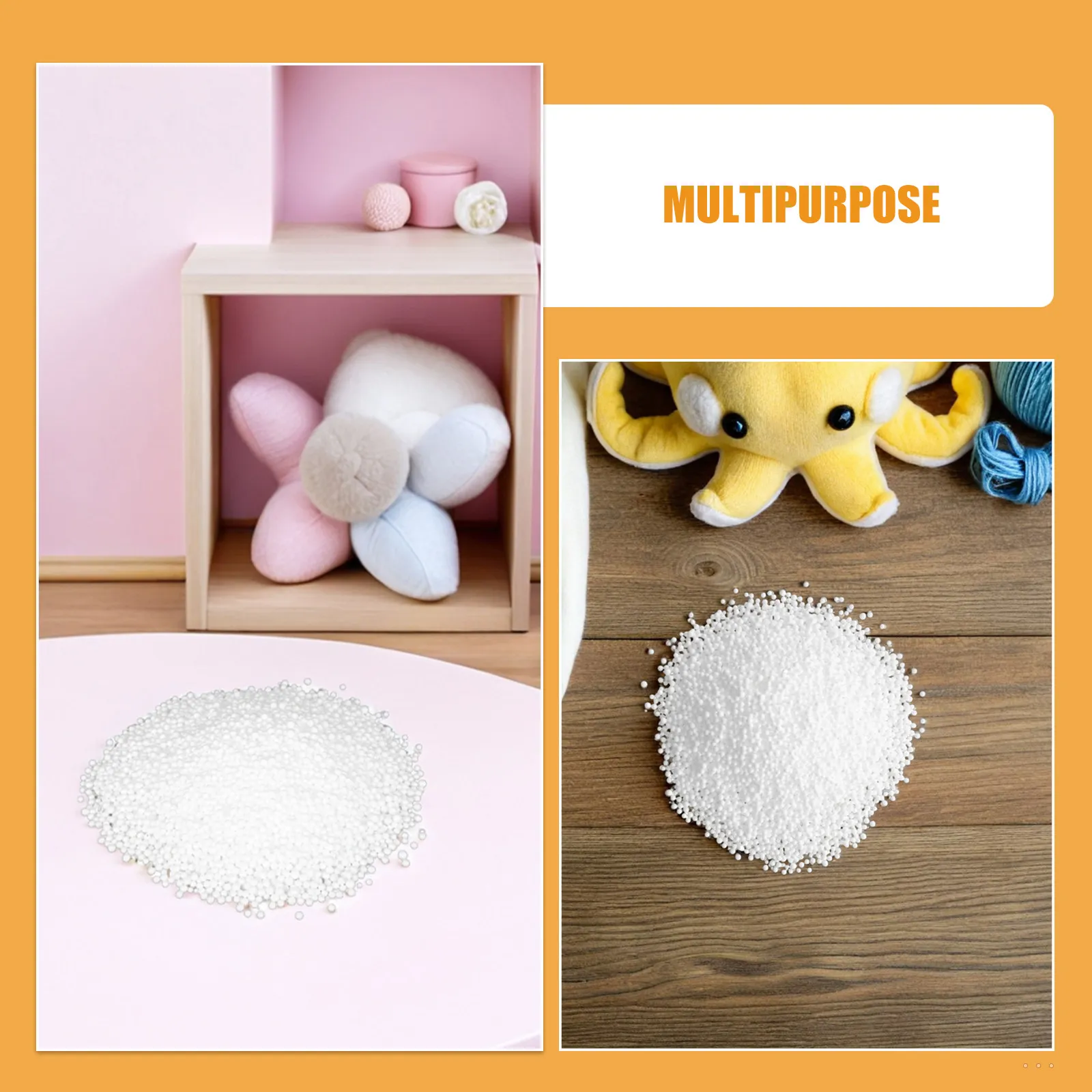 Mini Polystyrene Foam Beads White 3-5Mm Foam Balls Beanbag Chair Filling Pillow Stuffing DIY Craft Refill Lightweight Support - view 6