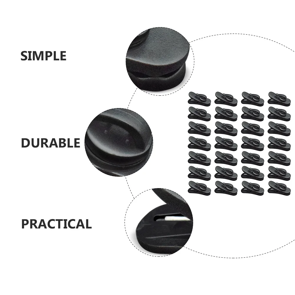 100 قطعة من أغلفة الكابلات البلاستيكية، مشابك سماعات الأذن الدوارة للتحكم في سلك سماعة الرأس، لقط آمن على أي سطح محمول #1