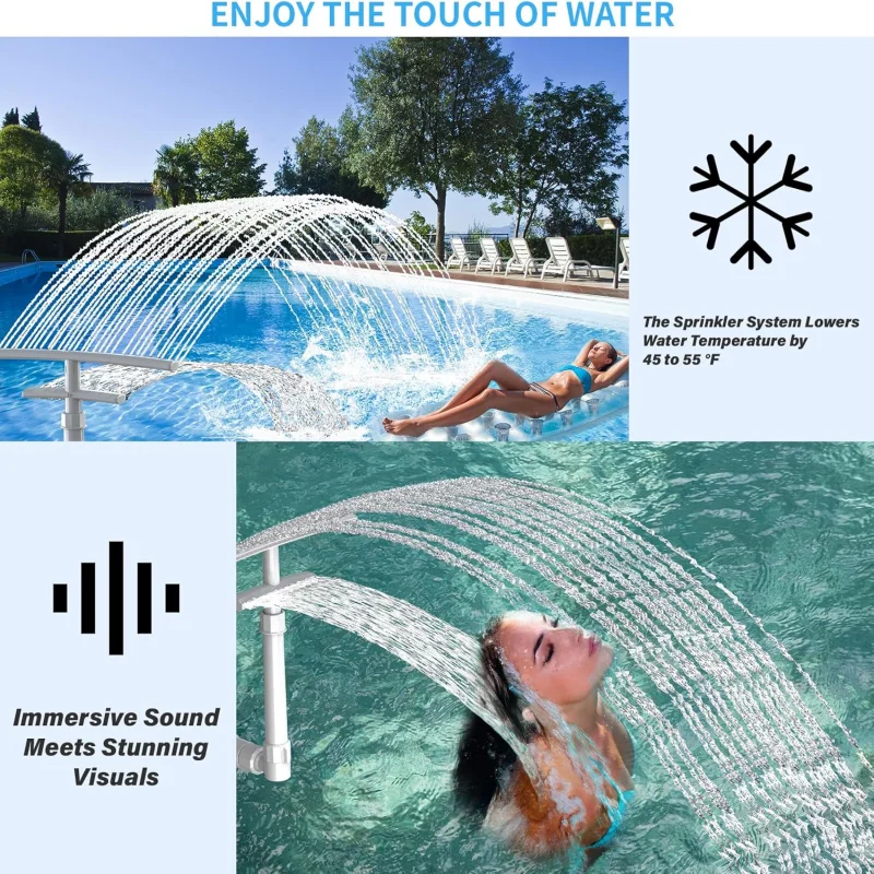 1pc Double-layer Adjustable Pool Fountain Accessory, Capable of 360 ° Rotation, Easy To Install, Suitable for Pool Parties