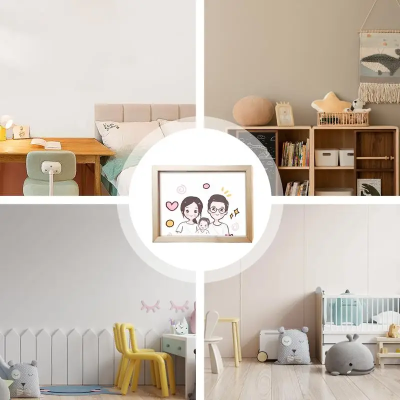 Wooden Children Art Drawing Frame Made of 100% solid wood Changeable Kids Pictures Display Frames for walls Home Decoration