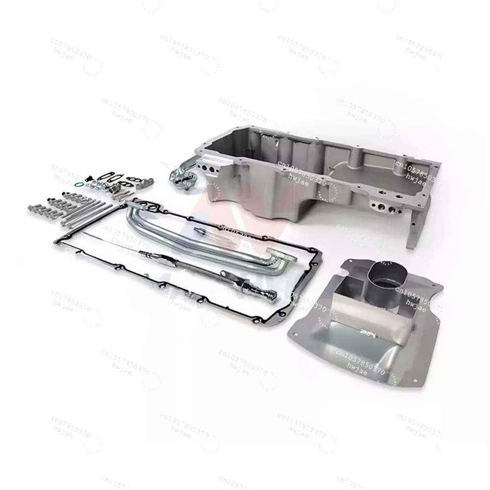 Satin Black Polished Front Wet Pan Vintage Engine Oil Pan Kit for GM LS1 LS2 LS3 LSX 4.8 5.3 5.7 6.0 6.2 1958-1987
