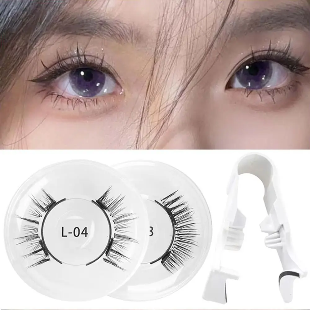 반복적으로 사용 가능한 자석 속눈썹 어플리케이터 포함 접착제 필요 없음 사용하기 쉬운 자석 인조 속눈썹 자연스러운 만화 속눈썹 여성용