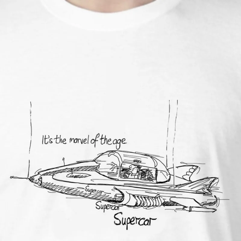 

Supercar, , Back in the day, Children's TV, Dads, SciFi,Supercar_00000907- hand-drawn pattern T-shirts for both men and women in