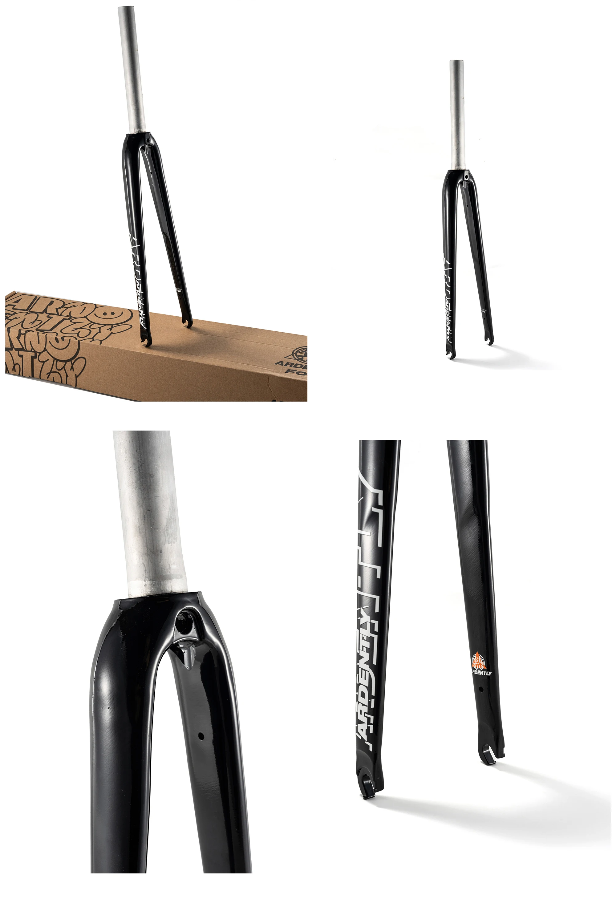 ARDENTLY Ultraleichte Aluminiumlegierung Vordergabel für Fixed-Gear- und Rennräder, Vibrationsdämpfend, Stabile Lenkung, Outdoor-Fahrradzubehör – Detail 3
