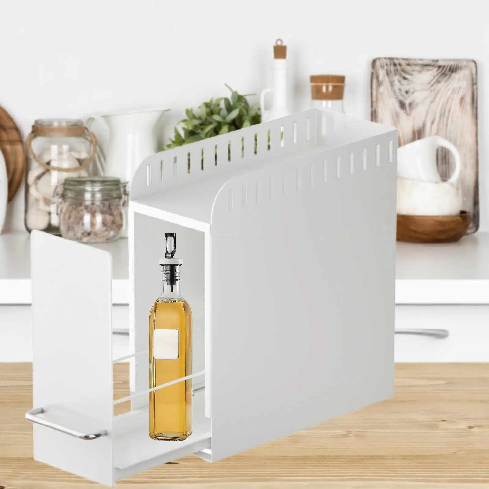 

Countertop Storage Bathroom Apartment Dorm Pull Out Spice Rack Organizer