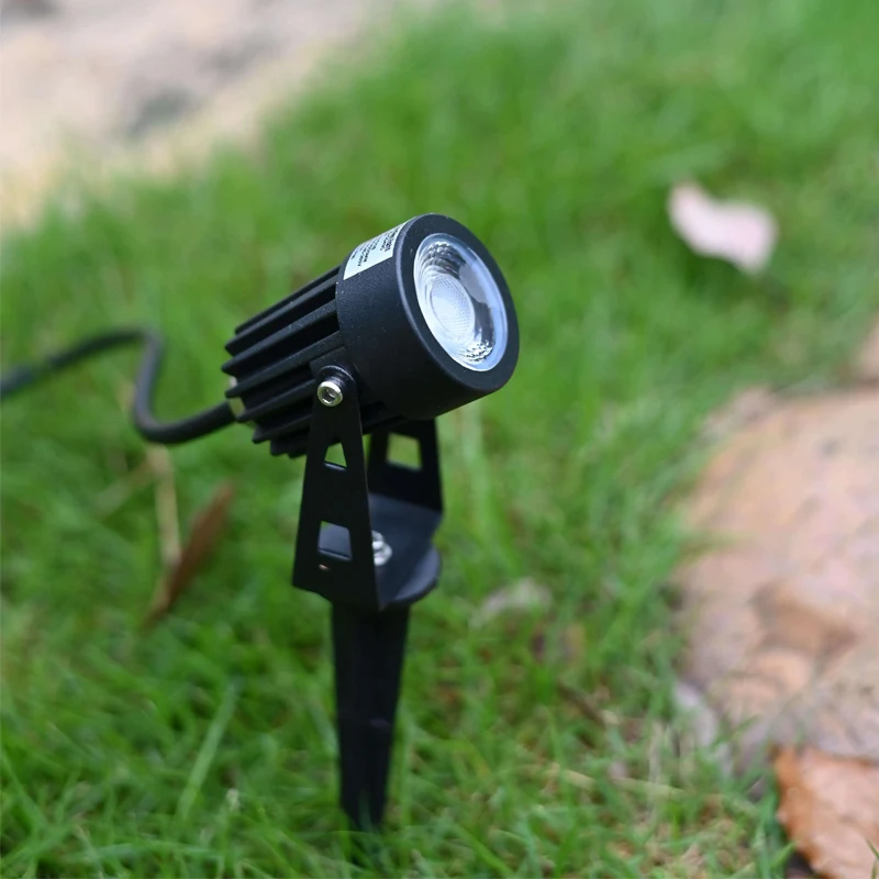 Home Aluminium LED Garden Lighting 5W Outdoor Spike Lawn Lamp Waterproof Lighting Led Spotlights 0.5 Meter Wire AC110V220V DC12V