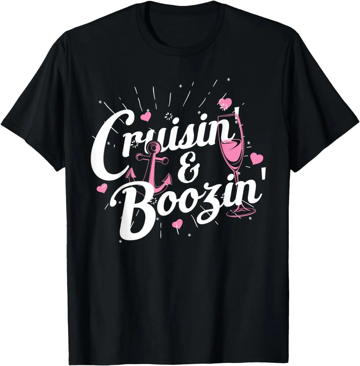 

Girls Trip Cruisin & Boozin Funny Cruise Ship Cruising Party T-Shirt