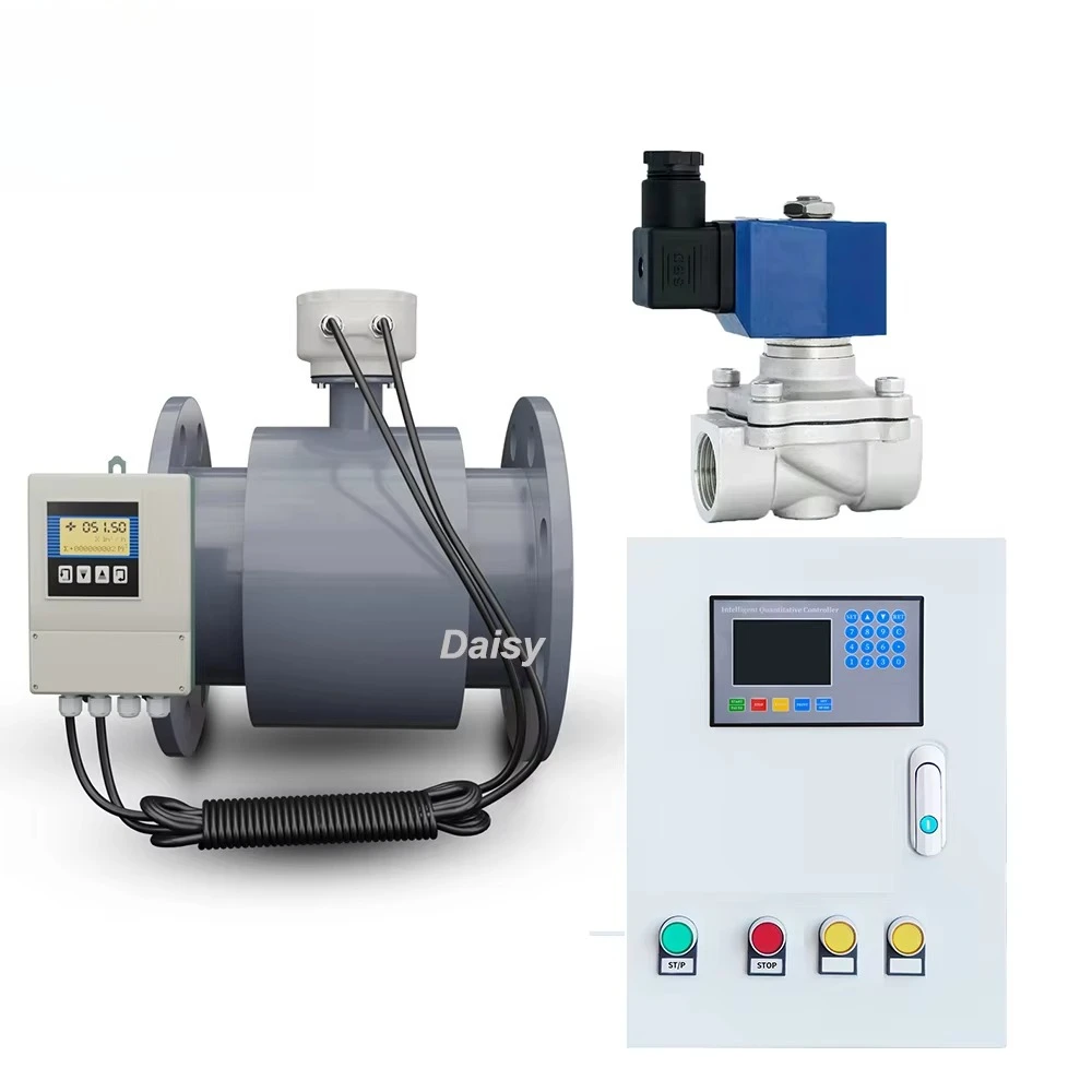 

4-20mA Batch Controller Smart Liquid Control Box Digital Remote Electromagnetic Water Meter Flow Meters DN40 Solenoid Valve