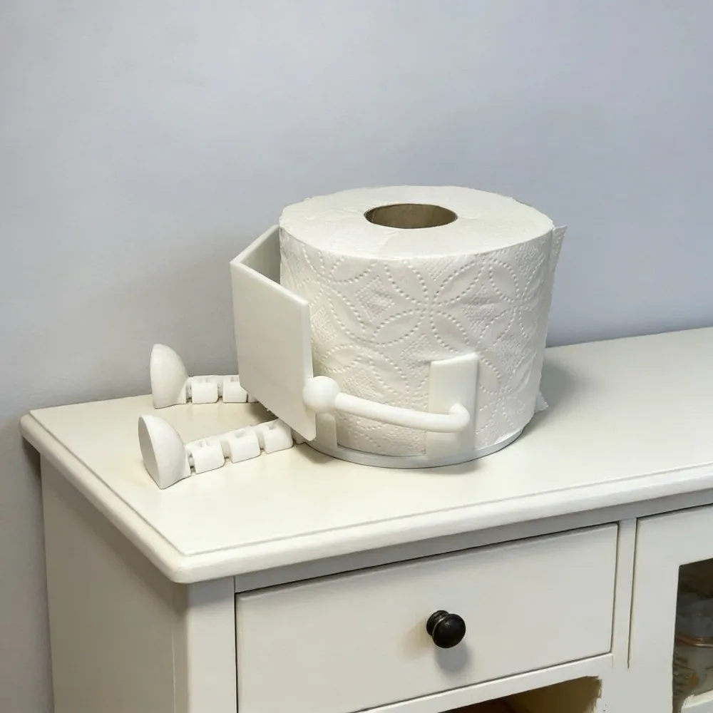 

Reading Partner 3D Printed Tissue Holder Novelty Plastic Toilet Paper Holder Unique Tissue Container Bathroom