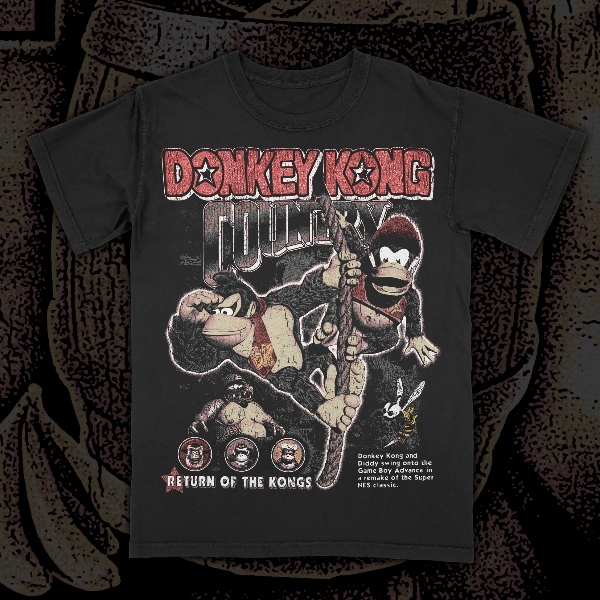 

Donkey Kong Country Printed Short Sleeved Men Women Summer Pure Cotton Comfortable Loose and Fashionable Round Neck T-shirt Top