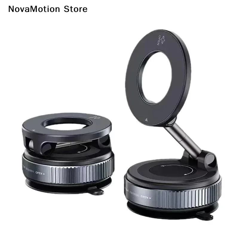 Faltbarer Starker Magnet Magnetischer Telefonhalter 360° ° Drehbarer Schreibtisch-Auto-Staubsauger mit Saugnapf für Windschutzscheibe und Armaturenbrett, Handyhalterung – Detail 9