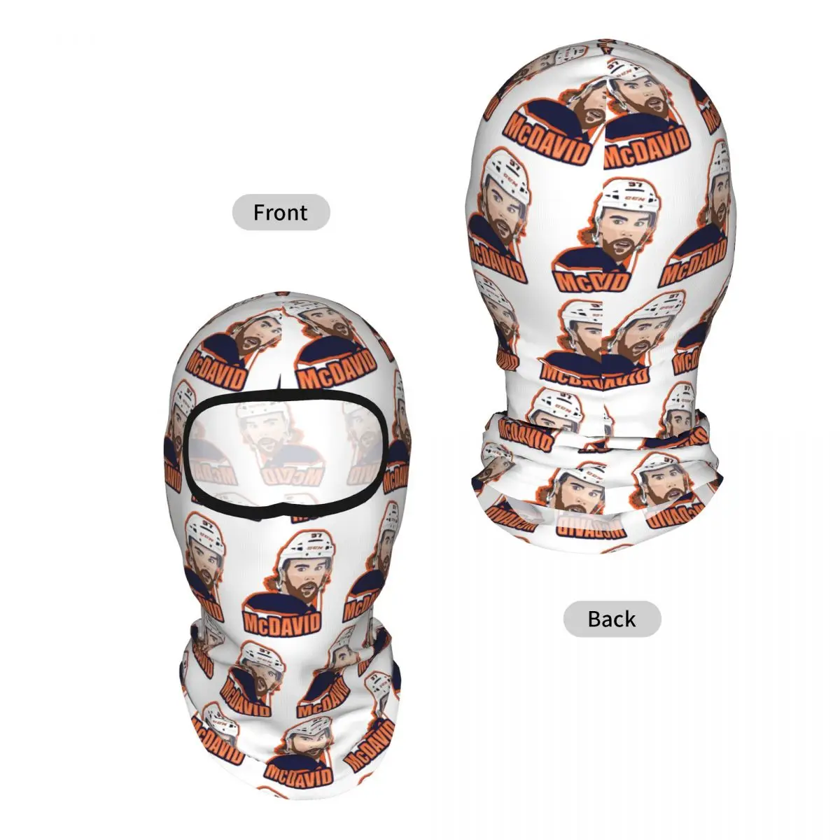 Connor McDavid 97 For Edmonton Oilers Fans Breathable Thin Balaclava Full Face Mask Sun Protection Neck Gaiter For Motorcycle
