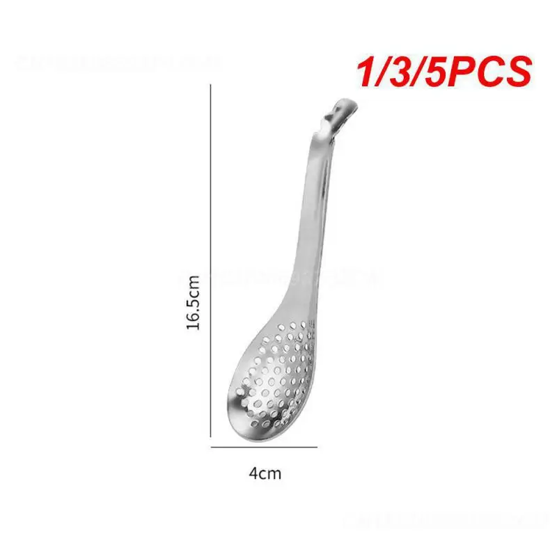 1/3/5PCS Weight 32 Grams Egg Yolk Capsule Strainer Spoon Preservative Mirror Reflection Caviar Colander Size 16.5*4cm