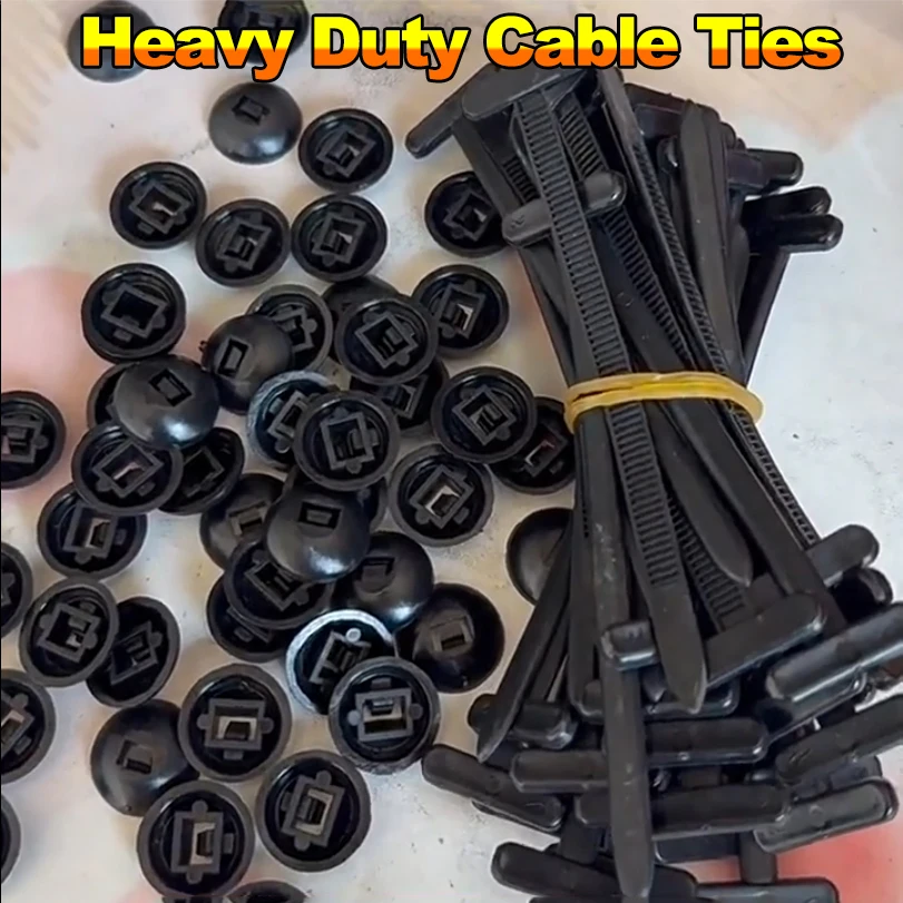 

Nylon Cable Tie Buckle Car Mud Flap Fender Inner Trunk Fixing Fastener Plastic Clips Car Body Fastener Rivets Zip Ties Universal