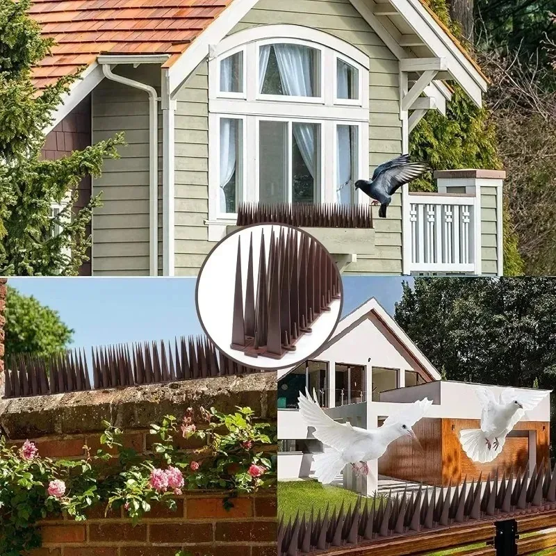 Weatherproof PP Bendable Anti Bird Spike Strip Deterrent Pigeon Seagull Roof Windowsill Gutter Balcony Fence Boat Humane Barrier