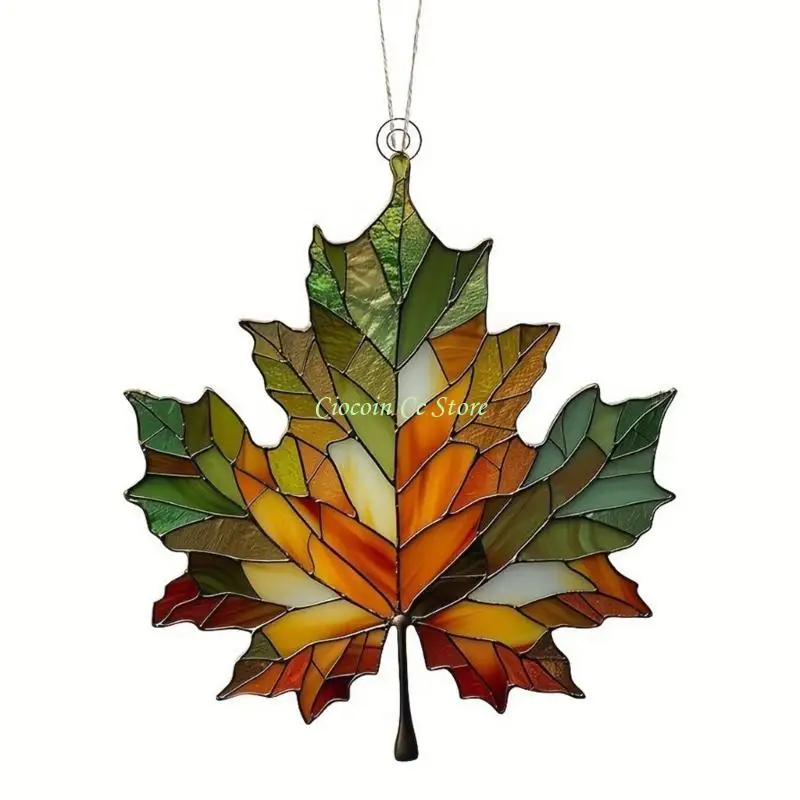 X90F Elegant Seasonal Themed Maple Acrylic Ornaments For Indoor Wall Decoration
