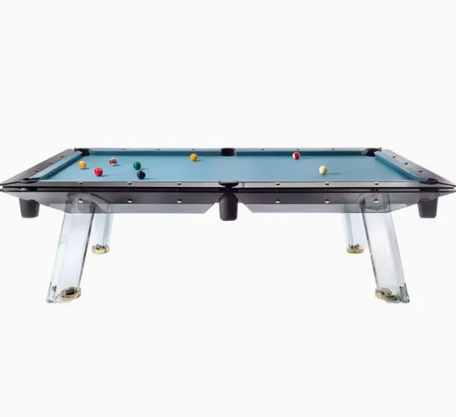 High end and high-quality indoor billiards table with glass billiards table