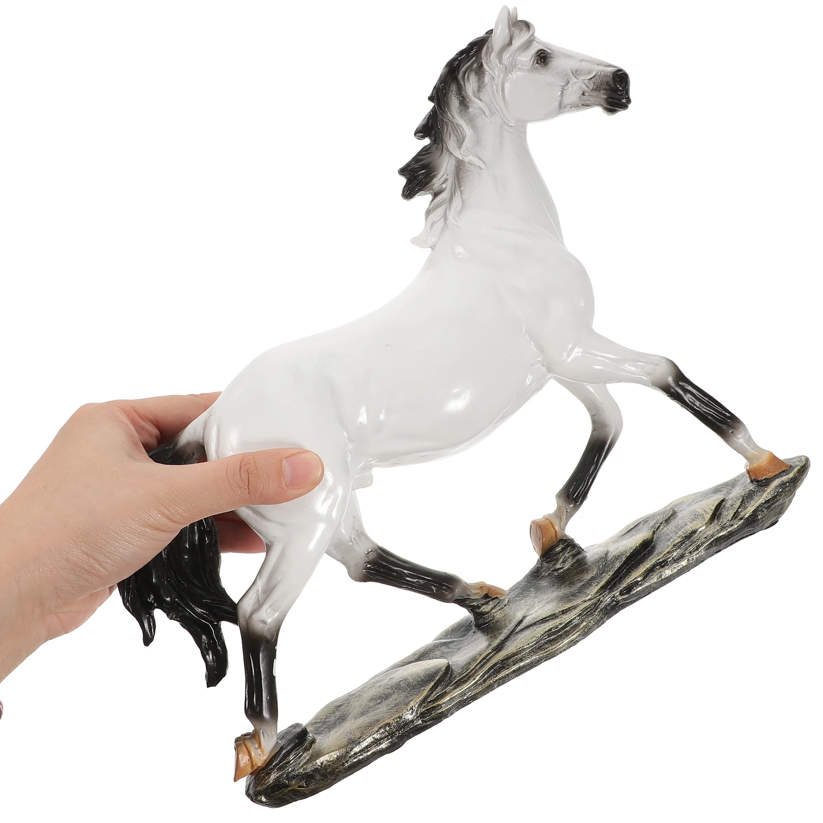 

Running Resin Horse Figurine Decoration Desktop Adornment Creative Horse Sculpture Statues Business Birthday Gift Stable Design