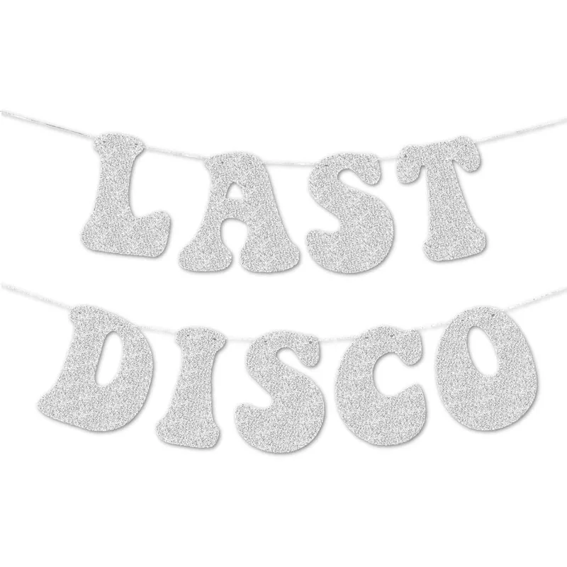 Last Disco Bachelorette Banner - Disco Party Decorations & Supplies for Bride - 70s, Retro, Disco Cowgirl Party Decorations