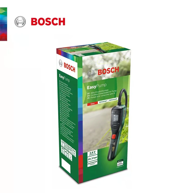 Bosch Wireless Car Air Pump Portable Air Compressor with Led Display for Car Motorcycles Bicycle Swimring Electric Tire Inflator