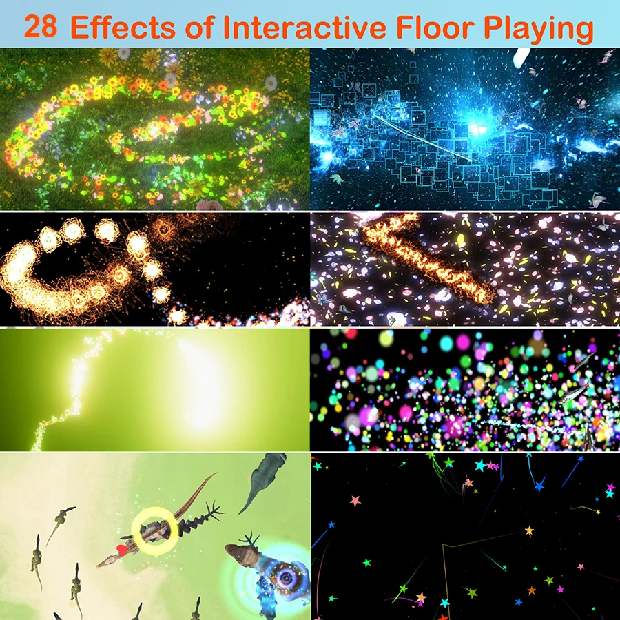 Sistema de Projeção Interativo, Tudo em Um, 57 Jogos de Efeitos, Interação, Projetor de Parede, 3500 Lumens, Paraíso Infantil, Tudo em Um