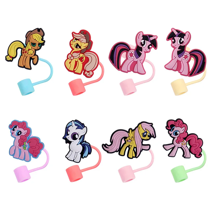 

1pcs straw cover cap reusable 10MM silicagel Cute cartoon straw cap, airtight and dustproof, splashproof straw cover for