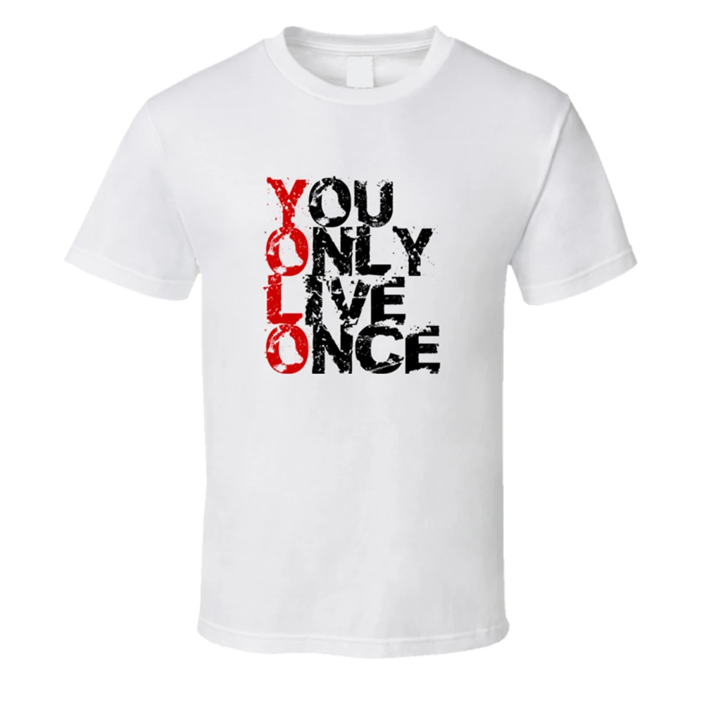 

Футболка Yolo You Only Live Once Rap в стиле хип-хоп, летняя хлопковая футболка с коротким рукавом, модные уличные топы, одежда