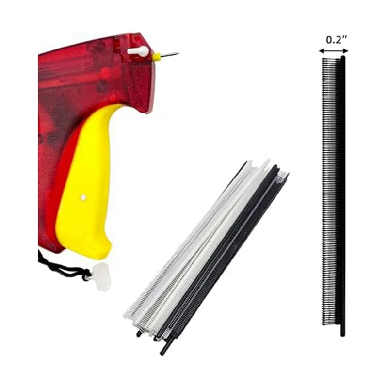 AS95-10000個ミニタグキット、0.5cm衣服タグバーブアタッチメント値札5000個ブラックファスナーと5000個ホワイトファスナー