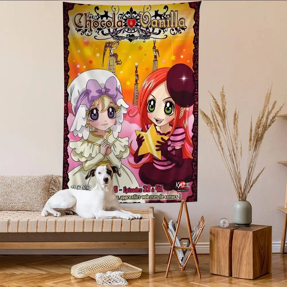 أنيمي السكر السكر رون الرسم البياني نسيج لغرفة المعيشة المنزل النوم ديكور ديكور فني للمنزل