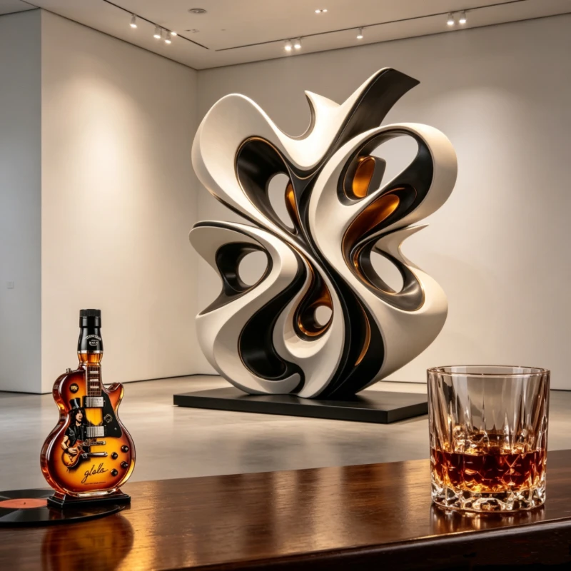 Guns N' Roses Slash Style Guitar Whiskey Decanter, Unique Shaped Liquor Bottle for Rock Fan & Whisky Enthusiast