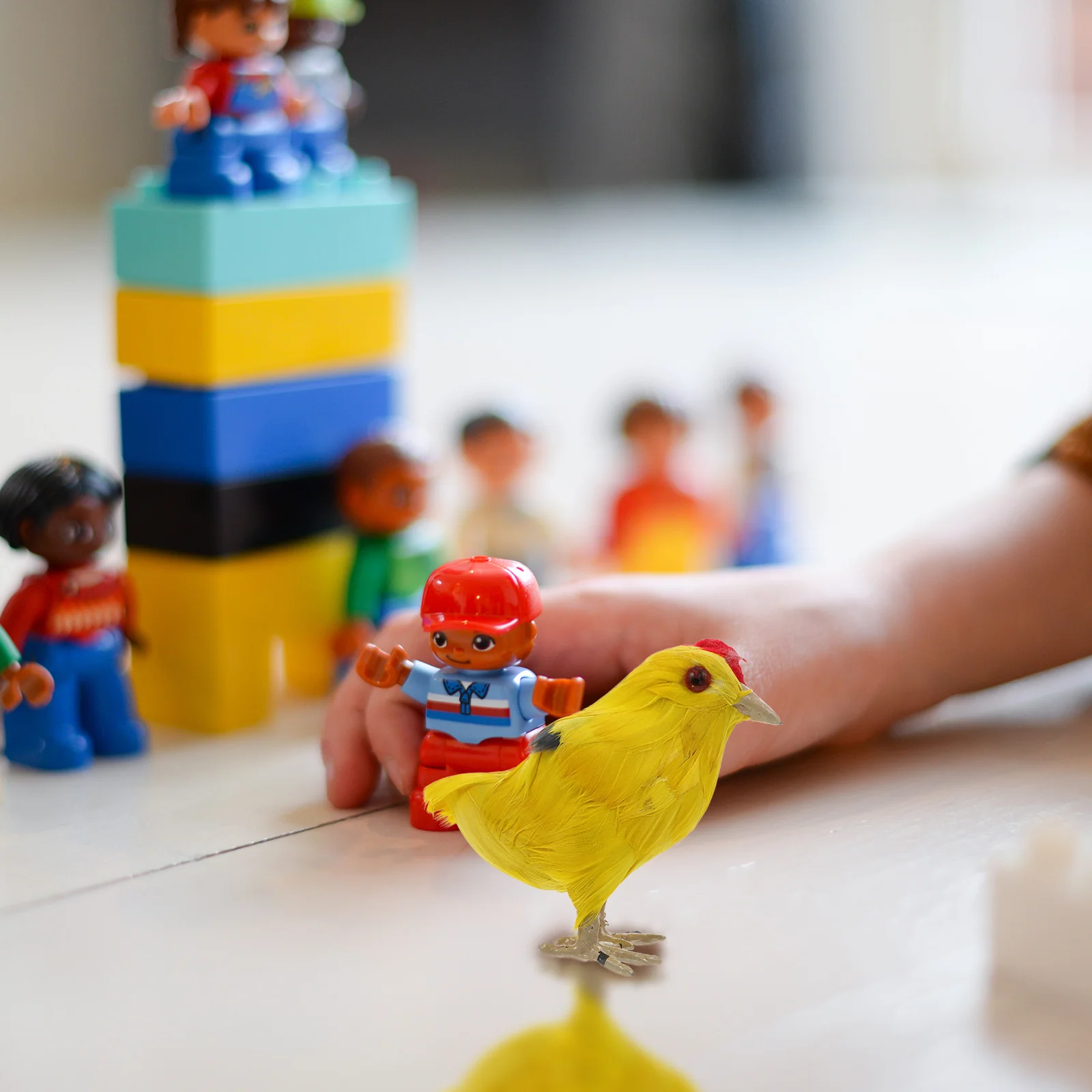 

Simulation Chick Stuffed Animal Teaching Tool Desktop Yellow Plastic Creative Model