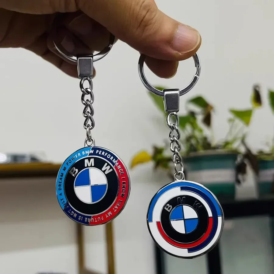 Car Logo Emblem Keychain Key Ring 50th anniversary for BMW X1 X3 X4 X5 E46 E90 F20 E60 E39 F10 M1 M2 M3 M5 M6 E87 M Power 