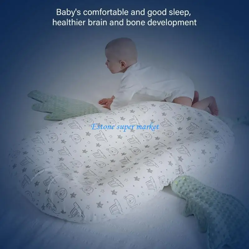 

090B Infant Newborn Lounger Baby Lounger Breathable Anti Startle Soft Nest Sleeper Washable Nest Lounger for Baby 0-18Months