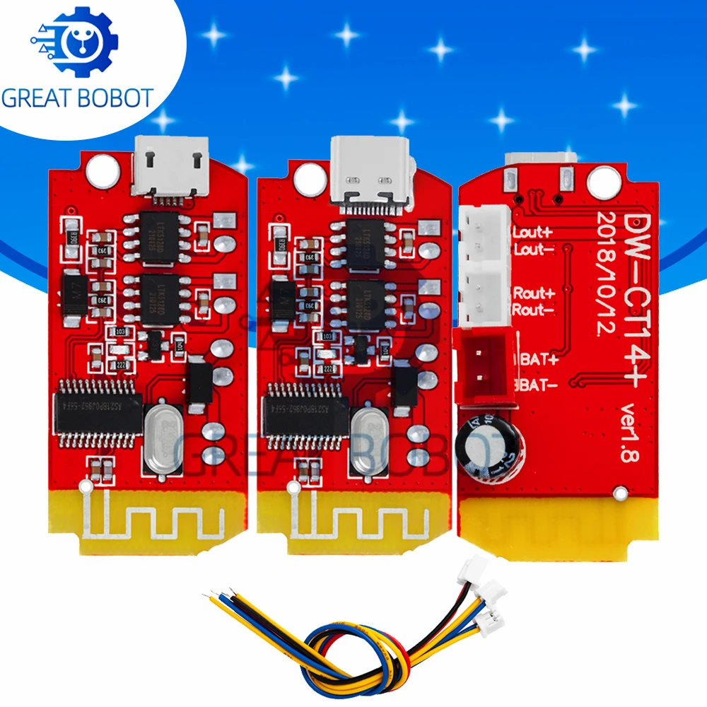 BS 3W Digital Audio Amplifier Module (1PCS): DC 3.7V/5V, Dual Plate for DIY Bluetooth Speaker Mods