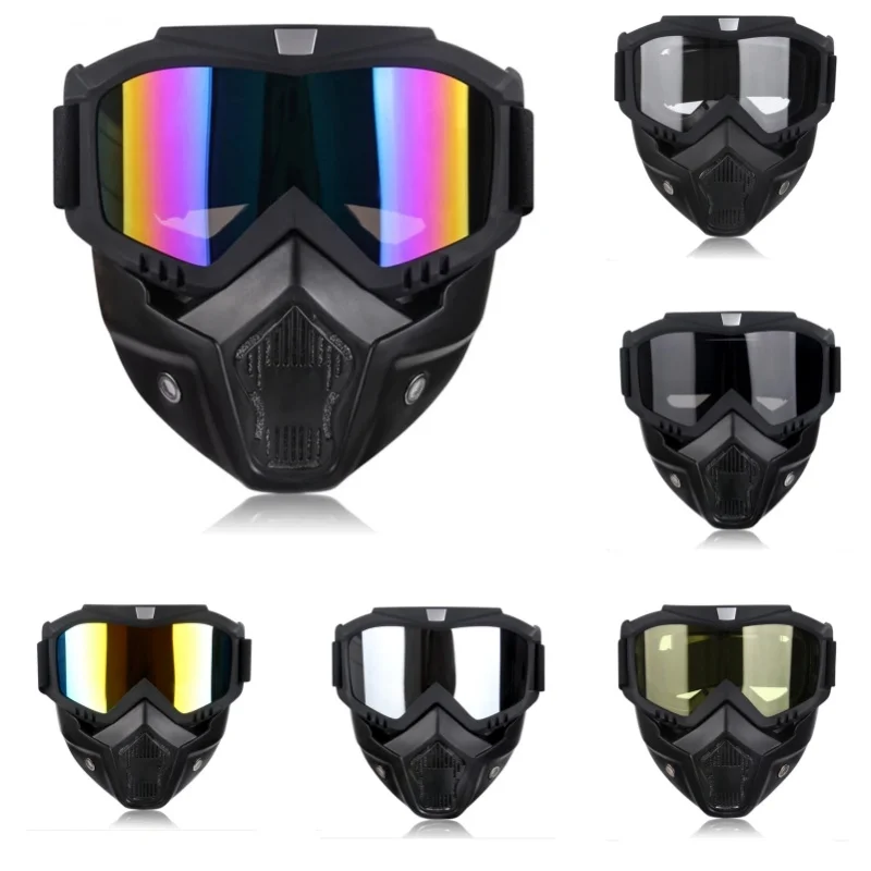 New dust-proof glasses with adjustable bicycle goggles, breathable full face protection, motorcycle and off-road vehicle mask