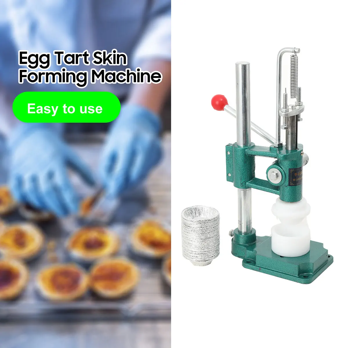 

Commercial Manual Egg Tart Skin Forming Molding Machine Cheese Tart Shell Presser Egg Tart Forming Pressing Machine