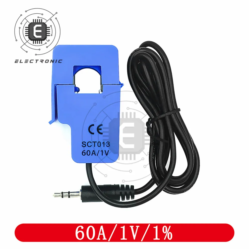 SCT-013 0-100A Transformator Arus Buka-Tutup SCT013 Sensor Arus AC Non-invasif Transformator Arus Inti Terpisah