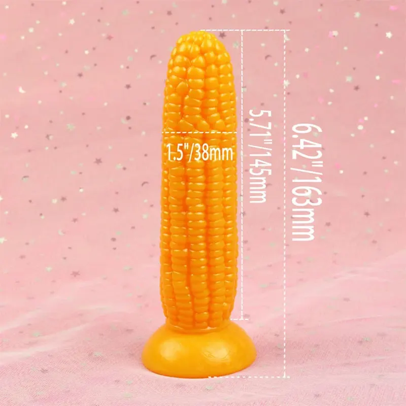 New 6.4\'\'Corn Dildo,Corn Cob ,Knobs ,Anal Vagina Plug,Soft Odorless Silicone ,Particle Surface Vagina Stimulate