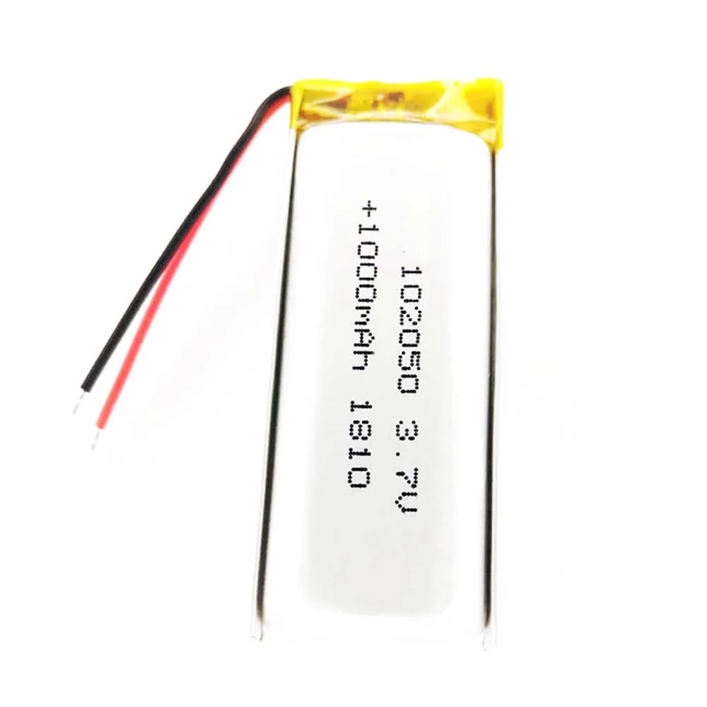 2/5/10/20szt Bateria litowo-polimerowo-jonowa 2,0 mm Złącze JST 3,7 V 1000 mAh 102050 Mp3 Światła kempingowe Urządzenie elektryczne DVR Mp4