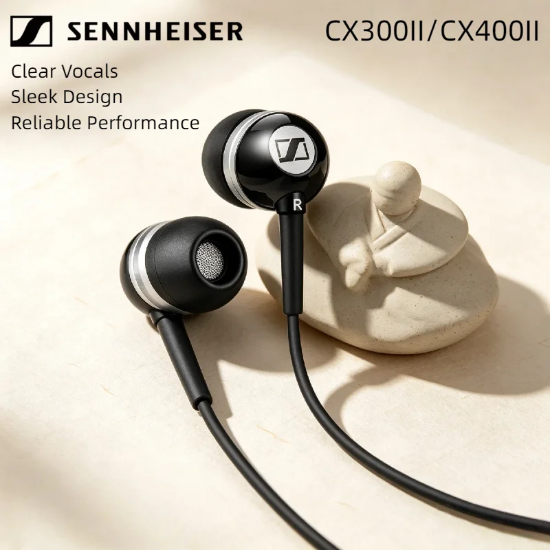 2026 Kabelgebundene In-Ear-Kopfhörer Sennheiser CX300II CX400II mit Hochauflösender Audioqualität für PC, Laptop, Smartphone, Tablet Plus