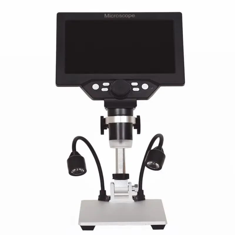 G1200D Digital Electronic Microscope 12MP 7 Inch Large Color Screen Built-in Lithium Battery 1-1200X Continuous With Light