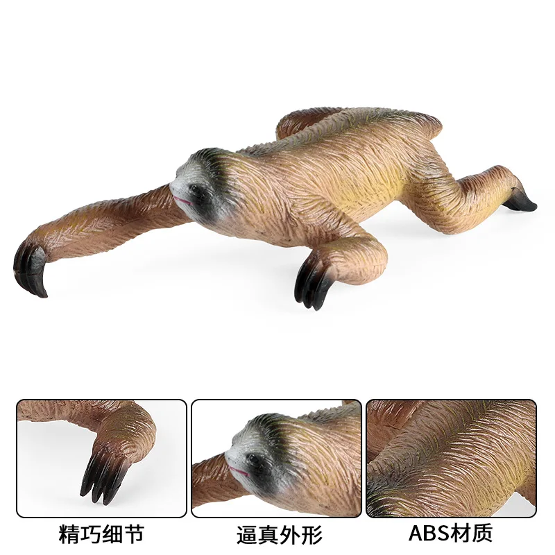 simulation animal model children's science and education cognition solid static sloth long arm orangutan Monkey Toy ornament